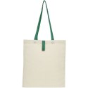 Składana torba na zakupy Nevada wykonana z bawełny o gramaturze 100 g/m² natural, zielony