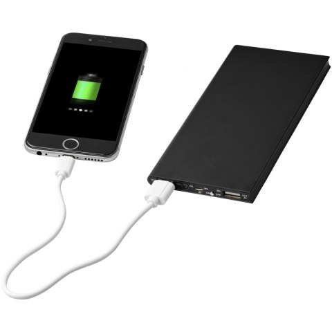 Aluminiowy powerbank Plate 8000 mAh czarny