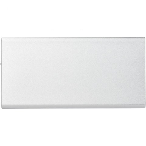 Aluminiowy powerbank Plate 8000 mAh srebrny