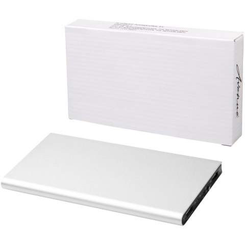 Aluminiowy powerbank Plate 8000 mAh srebrny