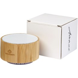 Bambusowy głośnik Cosmos z funkcją Bluetooth® piasek pustyni, biały