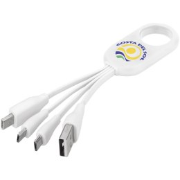 Kabel do ładowania z końcówką USB typu C 4w1 Troup biały