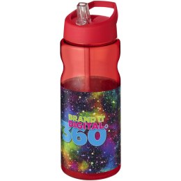 Bidon H2O Base® o pojemności 650 ml z wieczkiem z słomką czerwony