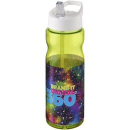 Bidon H2O Base® o pojemności 650 ml z wieczkiem z słomką limonka, biały