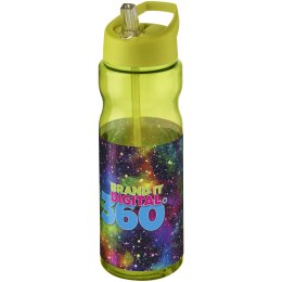 Bidon H2O Base® o pojemności 650 ml z wieczkiem z słomką limonka, limonka