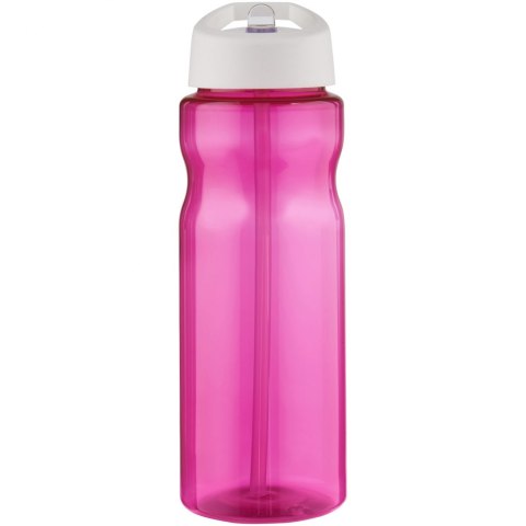 Bidon H2O Base® o pojemności 650 ml z wieczkiem z słomką magenta, biały