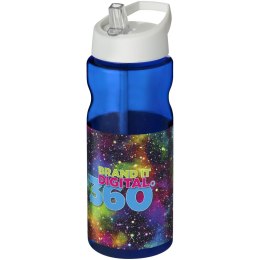 Bidon H2O Base® o pojemności 650 ml z wieczkiem z słomką niebieski, biały