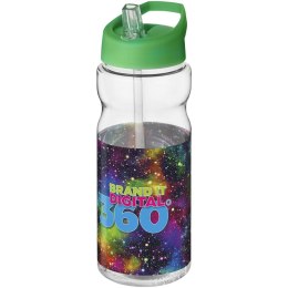 Bidon H2O Base® o pojemności 650 ml z wieczkiem z słomką przezroczysty, zielony