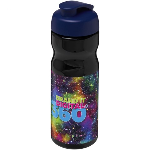 Bidon H2O Base® o pojemności 650 ml z wieczkiem zaciskowym czarny, niebieski