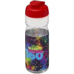 Bidon H2O Base® o pojemności 650 ml z wieczkiem zaciskowym przezroczysty, czerwony