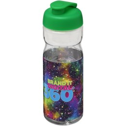 Bidon H2O Base® o pojemności 650 ml z wieczkiem zaciskowym przezroczysty, zielony