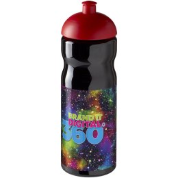 Bidon H2O Base® o pojemności 650 ml z wypukłym wieczkiem czarny, czerwony