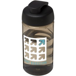 Bidon H2O Bop® o pojemności 500 ml z wieczkiem zaciskowym charcoal, czarny