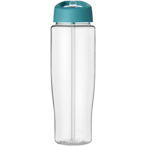 Bidon H2O Tempo® o pojemności 700 ml z wieczkiem z słomką przezroczysty, błękitny