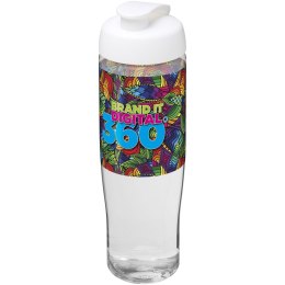 Bidon H2O Tempo® o pojemności 700 ml z wieczkiem zaciskowym przezroczysty, biały