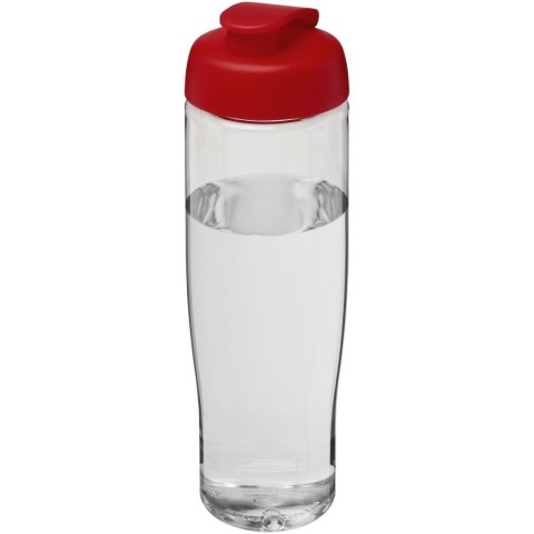 Bidon H2O Tempo® o pojemności 700 ml z wieczkiem zaciskowym przezroczysty, czerwony