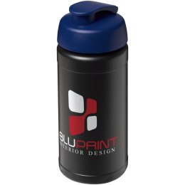 Bidon Baseline® Plus o pojemności 500 ml z wieczkiem zaciskowym czarny, niebieski