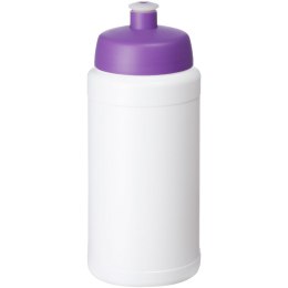 Bidon Baseline® Plus o pojemności 500 ml z wieczkiem sportowym biały, fioletowy
