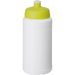 Bidon Baseline® Plus o pojemności 500 ml z wieczkiem sportowym biały, limonka