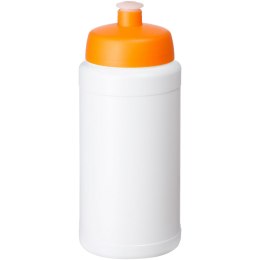 Bidon Baseline® Plus o pojemności 500 ml z wieczkiem sportowym biały, pomarańczowy
