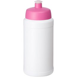 Bidon Baseline® Plus o pojemności 500 ml z wieczkiem sportowym biały, różowy