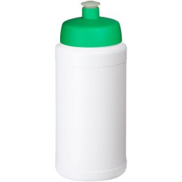 Bidon Baseline® Plus o pojemności 500 ml z wieczkiem sportowym biały, zielony