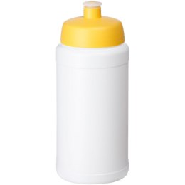 Bidon Baseline® Plus o pojemności 500 ml z wieczkiem sportowym biały, żółty