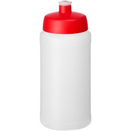 Bidon Baseline® Plus o pojemności 500 ml z wieczkiem sportowym przezroczysty, czerwony