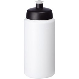Bidon Baseline® Plus o pojemności 500 ml ze sportowym wieczkiem i uchwytem biały, czarny