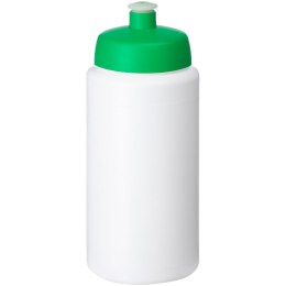 Bidon Baseline® Plus o pojemności 500 ml ze sportowym wieczkiem i uchwytem biały, zielony