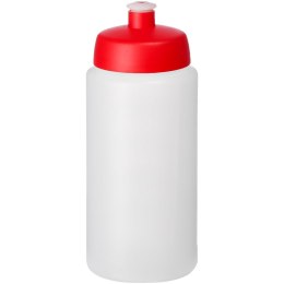 Bidon Baseline® Plus o pojemności 500 ml ze sportowym wieczkiem i uchwytem przezroczysty, czerwony