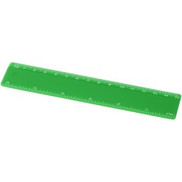 Linijka Renzo o długości 15 cm wykonana z tworzywa sztucznego zielony