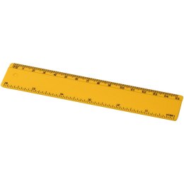 Linijka Renzo o długości 15 cm wykonana z tworzywa sztucznego żółty