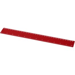 Linijka Renzo o długości 30 cm wykonana z tworzywa sztucznego czerwony
