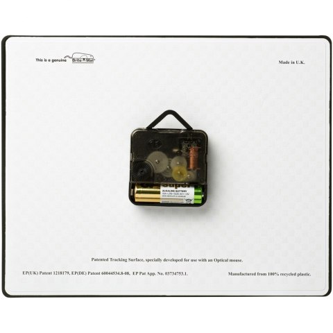 Prostokątny zegar ścienny Brite-Clock® czarny