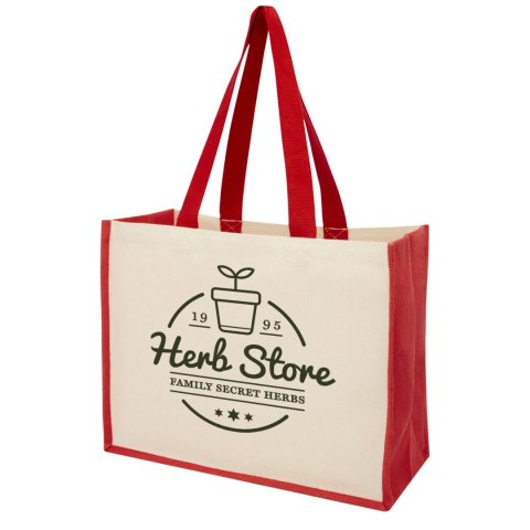 Torba z płótna 320 g/m² i juty Varai czerwony