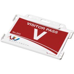 Uchwyt na plakietki Vega wykonany z tworzywa sztucznego biały