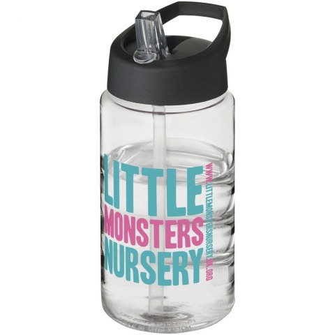 Bidon H2O Bop o pojemności 500 ml z wieczkiem z dzióbkiem przezroczysty, czarny