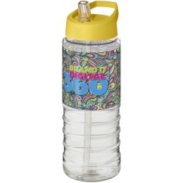 Bidon H2O Treble o pojemności 750 ml z wieczkiem z dzióbkiem przezroczysty, żółty