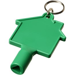 Klucz do skrzynki licznika w kształcie domku Maximilian z brelokiem zielony