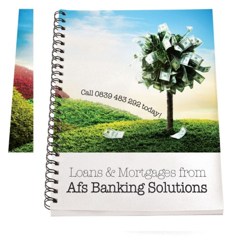 Notatnik Desk-Mate® w formacie A4 z okładką wykonaną z syntetycznego materiału. biały, czarny