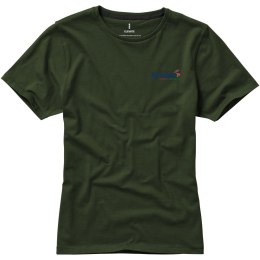 Damski t-shirt Nanaimo z krótkim rękawem zieleń wojskowa