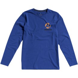 Męski T-shirt organiczny Ponoka z długim rękawem niebieski