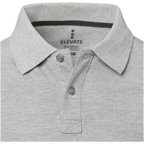 Męskie polo Calgary z krótkim rękawem szary melanż