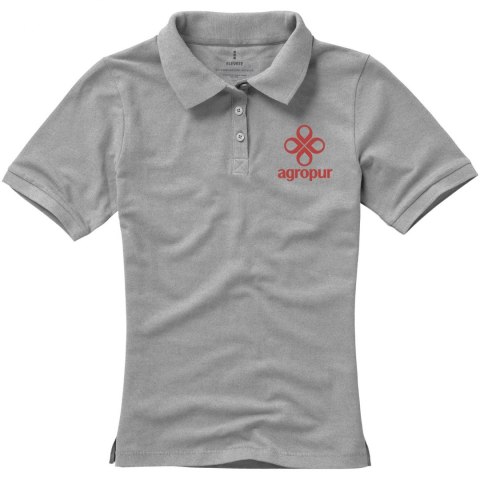 Damskie polo Calgary z krótkim rękawem szary melanż