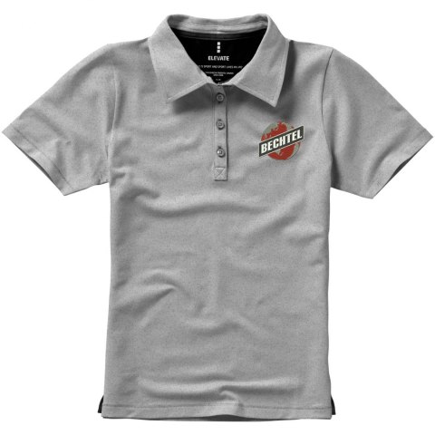 Damskie polo Markham z krótkim rękawem ze stretchu szary melanż