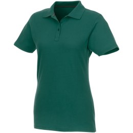 Helios - koszulka damska polo z krótkim rękawem leśny zielony