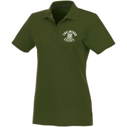 Helios - koszulka damska polo z krótkim rękawem zieleń wojskowa