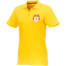 Helios - koszulka damska polo z krótkim rękawem żółty
