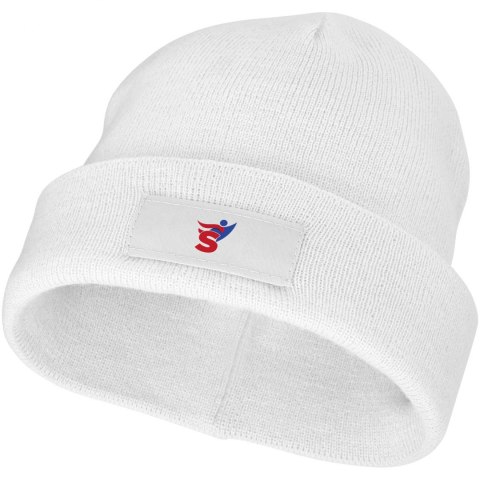Czapka typu beanie Boreas z naszywką biały